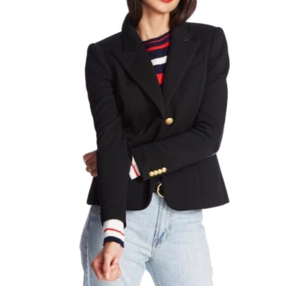 Court & Rowe Contrast Detail Piqué Ponte Blazer - Picture 2 of 3